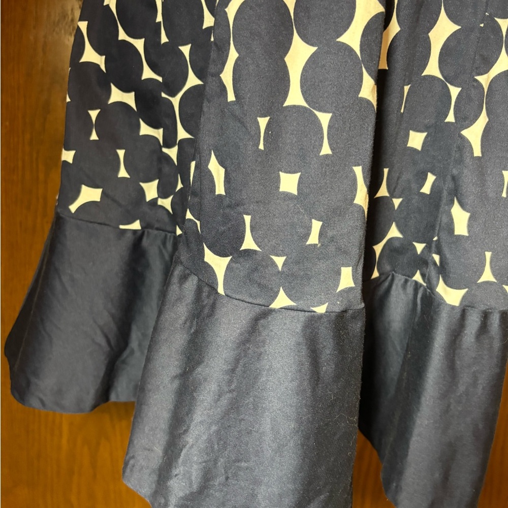Nine West Blue and White Geometric Midi Dress - Picture 5 of 7